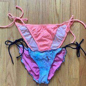 VS/PINK Side Tie Swim Bottoms S